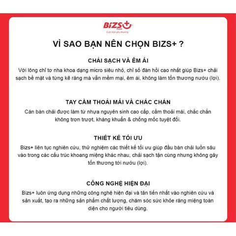 Bàn Chải Đánh Răng Bizs+ Bamboo - Sợi Chỉ Tơ Nha Khoa Thiết Kế Thông Minh, Chăm Sóc Răng Miệng Tận Gốc