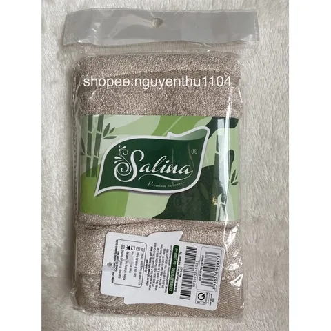 Khăn Mặt Salina Cao Cấp Vải Sợi Tre 28x48cm - Mềm Mại, Thấm Hút Tốt - Kháng Khuẩn Từ Thiên Nhiên, Thương Hiệu Aristino
