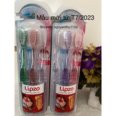 Bộ 3 Bàn Chải Đánh Răng Lipzo Crystal Love Dành Cho Nữ - Thiết Kế Đặc Biệt, Chất Liệu Cao Cấp, Chăm Sóc Răng Miệng Hiệu Quả