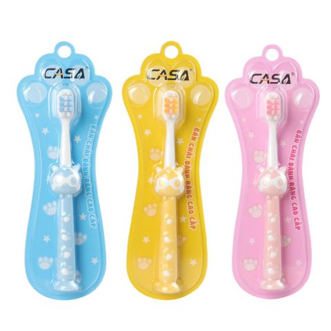 Bàn Chải Đánh Răng Trẻ Em Casa Hello Kitty Siêu Mềm - Dành Cho Bé 3-10 Tuổi, Lông Tơ Nha Khoa, Thiết Kế Dễ Thương