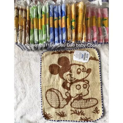 Khăn mặt trẻ em Salina SFT01 - Vải sợi tre bamboo mềm mại, thấm hút tốt (30x32cm) - Chăm sóc làn da bé yêu