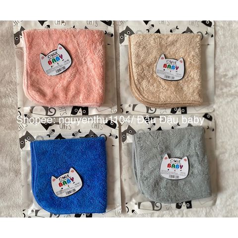 Khăn Mặt Trẻ Em Siêu Mềm Casa Nhật Bản 30x30cm - Chất Liệu 80% Polyester, Nâng Niu Da Bé, Màu Sắc Tươi Sáng