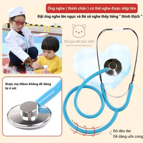 Bộ Đồ Chơi Bác Sĩ Bằng Gỗ 20 Chi Tiết - Bộ Phát Triển Kỹ Năng Tư Duy Cho Bé, Giúp Trẻ Vượt Qua Nỗi Sợ Bác Sĩ Thú Vị