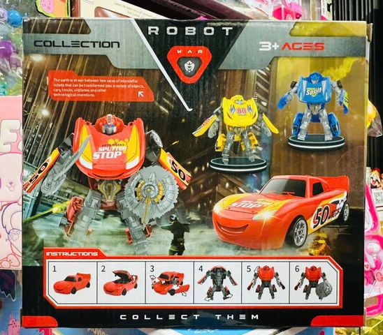 Bộ Lắp ghép Robot biến hình thành xe ô tô 339-39 Giao màu ngẫu nhiên