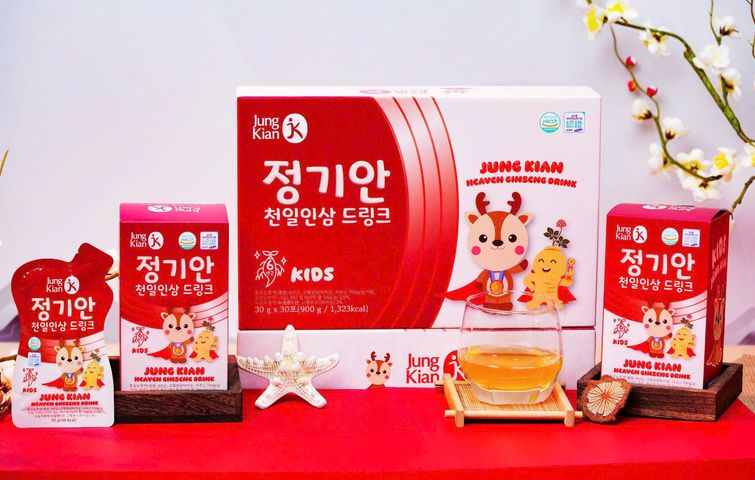 Thiên Sâm Baby Lộc Nhung Hươu Non Jung Kian - Hỗ Trợ Tăng Cường Sức Khỏe Trẻ Em, 30 Gói X 30g, Xuất Xứ Hàn Quốc