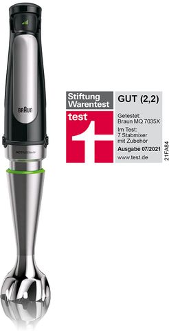 Máy xay sinh tố cầm tay Braun MultiQuick 7 MQ 7035X - Công suất 1000W, công nghệ Easy Smartspeed, phụ kiện đi kèm tiện lợi.