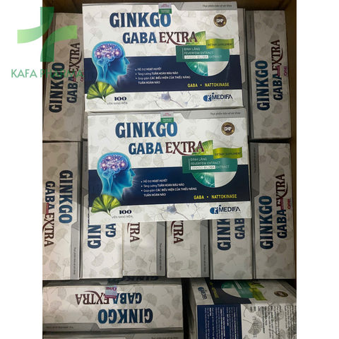 Viên uống bổ não Ginkgo Gaba Extra 60 viên - Giảm đau đầu, mất ngủ, hỗ trợ tuần hoàn não và rối loạn tiền đình.