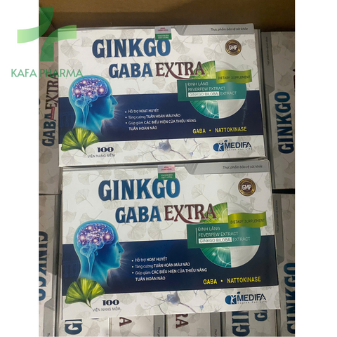 Viên uống bổ não Ginkgo Gaba Extra 60 viên - Giảm đau đầu, mất ngủ, hỗ trợ tuần hoàn não và rối loạn tiền đình.