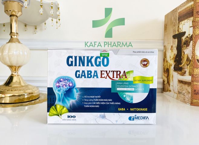 Viên uống bổ não Ginkgo Gaba Extra 60 viên - Giảm đau đầu, mất ngủ, hỗ trợ tuần hoàn não và rối loạn tiền đình.