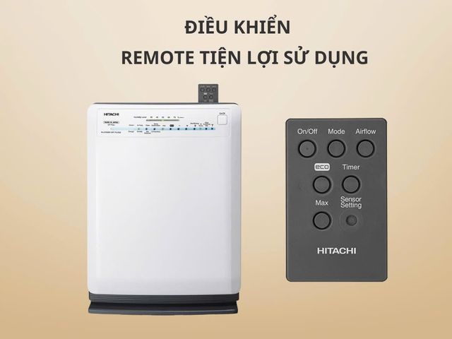 Máy Lọc Không Khí Kèm Tạo Ẩm Hitachi EP-P50J - Sang Trọng, Tiết Kiệm Điện, Bộ Lọc HEPA Chống Dị Ứng, Phù Hợp Không Gian 33m2