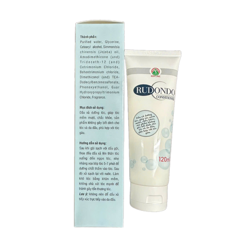 Dầu Xả Tóc Rudondo 120ml - Dưỡng Tóc Mềm Mượt, Chắc Khỏe, Ngăn Gầu Ngứa, Không Bết Dính, Dành Cho Tóc Yếu