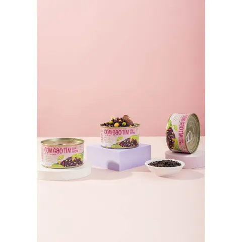 Cơm Gạo Tím Dinh Dưỡng Ăn Liền Tâm Minh Foods - Combo 2 Lon 160g, Hạt Giàu Dinh Dưỡng Cho Bữa Ăn Nhanh Gọn, Tiện Lợi