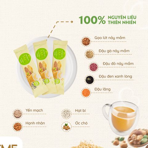 Bột Ngũ Cốc Tami Không Đường - Hỗ Trợ Giảm Cân Tâm Minh Foods, Thành Phần Thiên Nhiên, Dinh Dưỡng Cao, Pha Nhanh Gọn 25 Gói