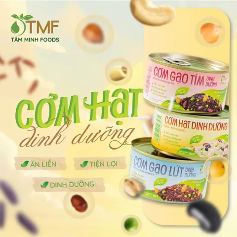 Combo 2 lon Cơm gạo lứt dinh dưỡng ăn liền 160g TÂM MINH FOODS