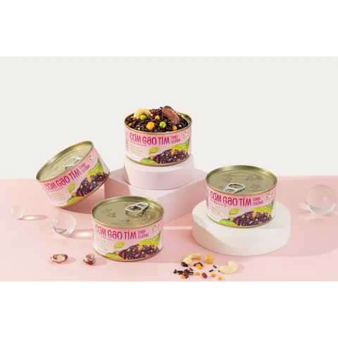 Combo mix 3 lon Cơm gạo tím, cơm gạo lứt và cơm hạt dinh dưỡng ăn liền 160g TÂM MINH FOODS