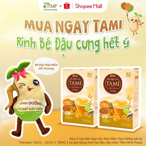 Combo 2 Hộp Bột Ngũ Cốc Nảy Mầm Tami - 100% Thiên Nhiên Giảm Cân, Dinh Dưỡng Cho Mọi Đối Tượng