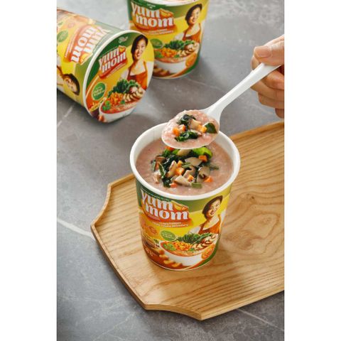 Combo 6 Ly Cháo Gạo Lứt Rong Biển Yến Mạch Ăn Liền Yum Mom 45g - Dinh Dưỡng Cho Bé Ăn Dặm, Tiện Lợi, Tự Nhiên