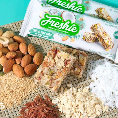 Thanh Gạo Lứt Mix Hạt Dinh Dưỡng Freshie 150g - Granola Bar Thuần Thực Vật An Toàn, Nguồn Năng Lượng Tươi Mới Từ Tâm Minh Foods