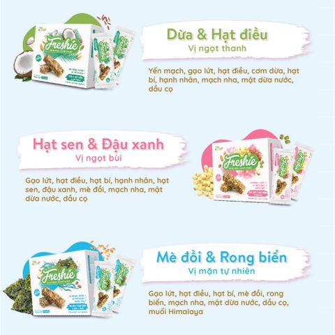 Thanh Hạt Dinh Dưỡng Gạo Lứt và Dừa Hạt Điều Healthy - 100% Thuần Thực Vật, Không Chiên Dầu Tâm Minh Foods