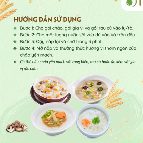 Cháo Yến Mạch Gạo Lứt Ăn Liền Tâm Minh - Thùng 30 Gói 100% Tự Nhiên, Giảm Cân Healthy, Không Bột Ngọt, Dinh Dưỡng Tiện Lợi