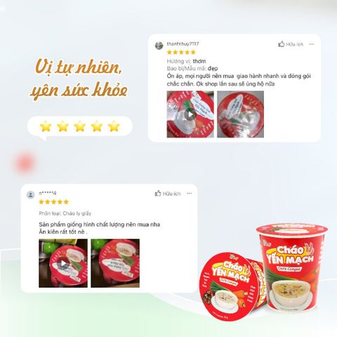 Cháo Yến Mạch Gạo Lứt Ăn Liền Tâm Minh Foods - Thùng 24 Ly 43g Giảm Cân, Dinh Dưỡng Từ Thiên Nhiên, Tiện Lợi Cho Người Bận Rộn