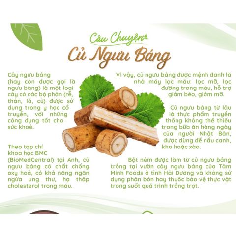 Combo 2 Gói Bột Nêm Ngưu Báng 1kg Tâm Minh Foods - Gia Vị Tự Nhiên Không Bột Ngọt Dành Cho Bé Ăn Dặm