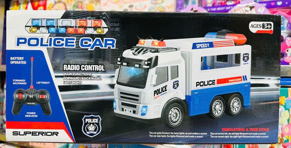 Đồ Chơi Xe Ô Tô Cảnh Sát Điều Khiển Từ Xa Radio Control 696A - Có Đèn Âm Thanh, Phát Triển Kỹ Năng Cho Trẻ Em 3 Tuổi Trở Lên