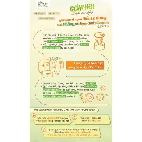 Thùng Cơm gạo tím dinh dưỡng ăn liền TÂM MINH FOODS