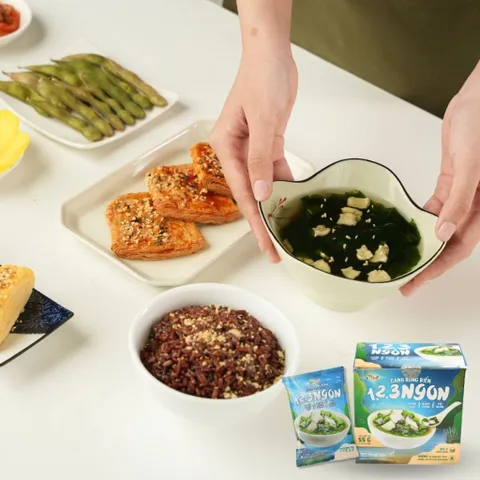 Thùng 24 Hộp Canh Rong Biển Ăn Liền Tâm Minh Foods - Hộp 4 Gói Nấu Canh Đậu Hũ Nguyên Liệu Tự Nhiên, Dinh Dưỡng Cao