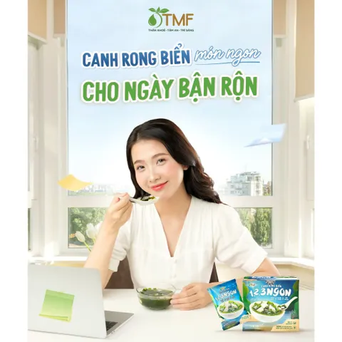 Thùng 24 Hộp Canh Rong Biển Ăn Liền Tâm Minh Foods - Hộp 4 Gói Nấu Canh Đậu Hũ Nguyên Liệu Tự Nhiên, Dinh Dưỡng Cao