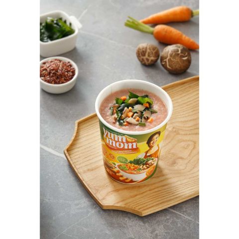 Thùng 24 ly cháo gạo lứt rong biển yến mạch Yummom - Giảm cân ăn liền tiện lợi cho sức khỏe và vị ngon tự nhiên