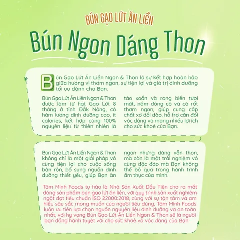 Combo mix 2 ly bún gạo lứt ăn liền NGON & THON vị rau củ hạt ngũ cốc và tảo xoắn chua cay