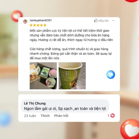 Thùng 24 ly bún gạo lứt ăn liền NGON & THON - Vị rau củ hạt ngũ cốc thuần chay healthy eatclean