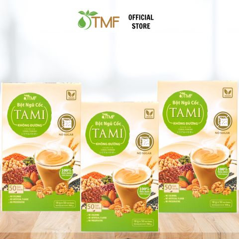 Combo 3 Hộp Bột Ngũ Cốc Nảy Mầm Tami 50 Gói - Không Đường, Dinh Dưỡng, Giảm Cân Tâm Minh Foods