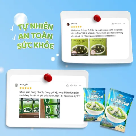 Thùng 12 Hộp Canh Rong Biển Ăn Liền 10 Gói x 5.5g - Dinh Dưỡng Tâm Minh Foods, Không Bột Ngọt, Giàu Vitamin, Tốt Cho Tim Mạch
