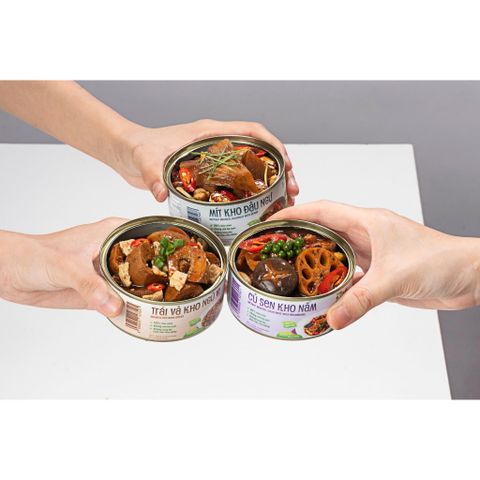 Thùng mix 3 món kho tiện lợi Tâm Minh Foods - Mít kho đậu ngự, Củ sen kho nấm & Trái vả kho ngũ vị, ăn ngon, giàu dinh dưỡng