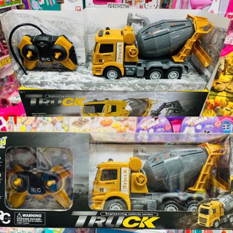 Xe tải điều khiển từ xa 666-6 - Đồ chơi trẻ em công trường xây dựng với đèn LED, thiết kế linh hoạt và dễ điều khiển, quà tặng lý tưởng.