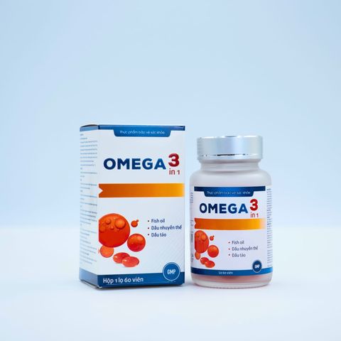 Viên uống Omega 3in1  tăng cường sức khoẻ não bộ, tim mạch và thị lực