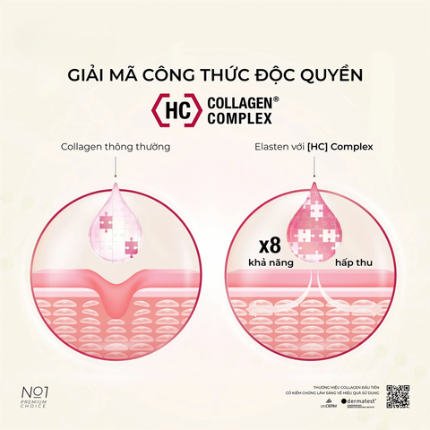 Hộp 28 ống Collagen Elasten Giúp Da Căng Mịn, Ngừa Lão Hóa, Tóc Chắc Khỏe