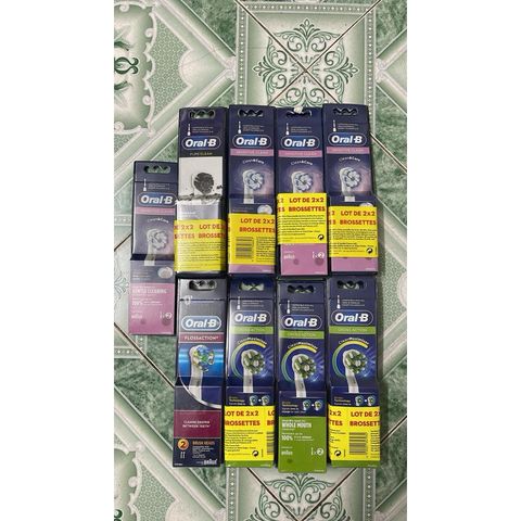 Hộp 2 Đầu Bàn Chải Thay Thế Oral-B Cross-Action - Công Nghệ Làm Sạch Tiên Tiến Chuyên Dùng Cho Bàn Chải Điện