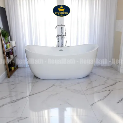 Bồn Tắm Massage Cao Cấp Dáng Thỏi Vàng RB-17TV - Regalbath với Hệ Thống Sục Khí và Đèn LED Sang Trọng, Thư Giãn tại Nhà