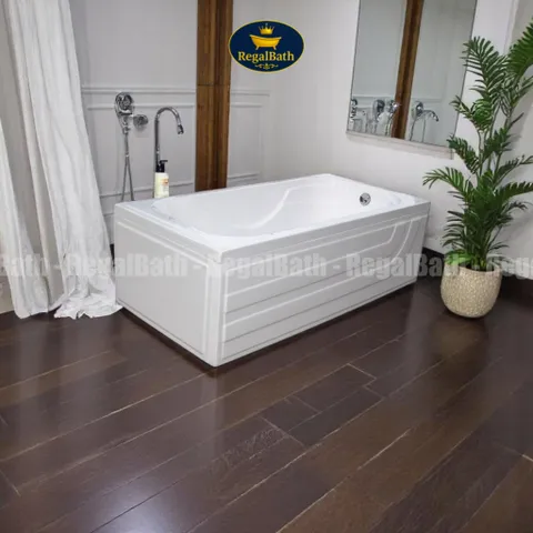 Bồn Tắm Dài 1m5 RegalBath RB-15A - Bồn Tắm Acrylic Cao Cấp Thiết Kế Tối Giản, An Toàn Với Đáy Chống Trượt, Kích Thước 1500x750x550mm