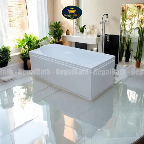 Bồn Tắm Dài 1m5 Regalbath RB-15B - Thiết Kế Thanh Lịch, Nhỏ Gọn, Cao Cấp, Phù Hợp Phòng Tắm Hạn Chế Diện Tích