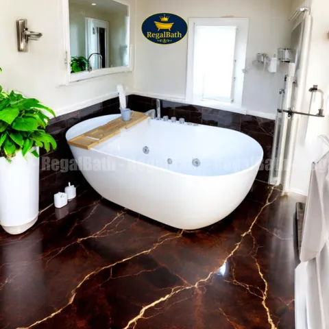 Bồn Tắm Oval Massage Cao Cấp Regalbath RB-15O-CM 1m5 - Thiết Kế Cạnh Mỏng, Sang Trọng, Dễ Lắp Đặt, Thư Giãn Tại Nhà