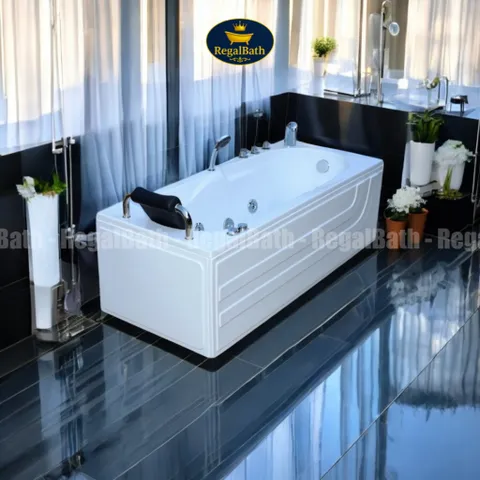 Bồn Tắm Massage RegalBath 1m6 (RB-16B) - Thiết Kế Dài Tinh Giản, Chất Liệu Acrylic Cao Cấp, Thư Giãn Spa Tại Nhà