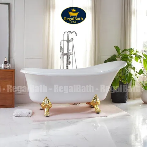 Bồn Tắm Chân Rồng Regalbath 1m5 RB-15CR - Thiết Kế Cổ Điển Sang Trọng, Chất Liệu Acrylic Cao Cấp, Phù Hợp Mọi Không Gian