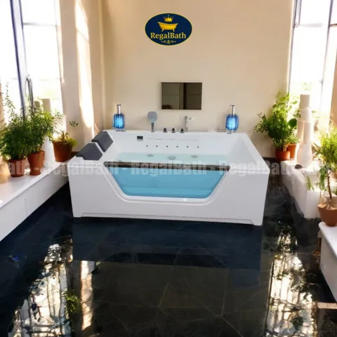 Bồn Tắm Đôi Massage RB-1711 Regalbath - Thiết Kế Kính Sang Trọng, Thư Giãn Cho 2 Người, Không Gian Spa Tại Nhà