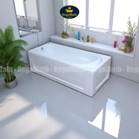 Bồn Tắm Dài Regalbath RB-17A 1m7 - Bồn Acrylic Sang Trọng Đối Với Phòng Tắm Hiện Đại - Thiết Kế Tối Giản, Tiện Nghi, Massage Tùy Chọn