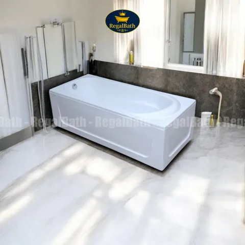 Bồn Tắm Dài Regalbath RB-17A 1m7 - Bồn Acrylic Sang Trọng Đối Với Phòng Tắm Hiện Đại - Thiết Kế Tối Giản, Tiện Nghi, Massage Tùy Chọn