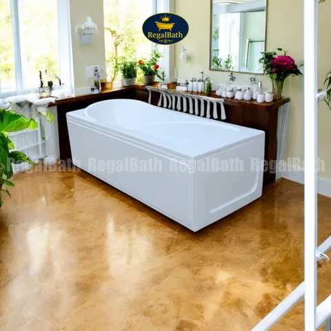 Bồn Tắm Dài Regalbath RB-18A 1m8 - Bồn Tắm Acrylic Sang Trọng Hình Chữ Nhật, Kích Thước 1800x800x550 mm, Thư Giãn Tối Ưu